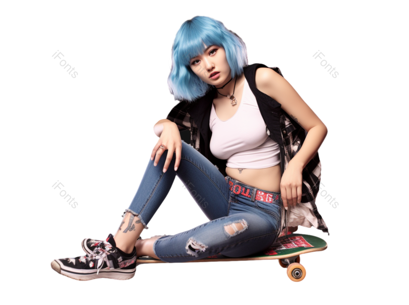 模特图片,美女元素,素材PNG,黑色免抠素材